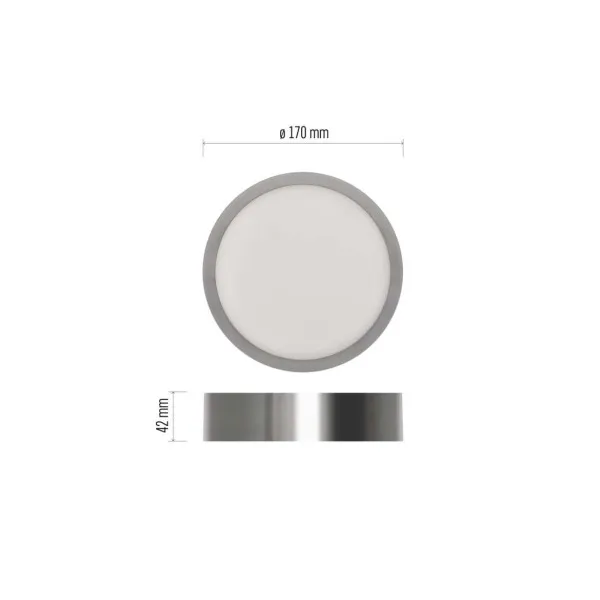 EMOS Lighting LED prisadené svietidlo, kruhové, strieborné, 12,5W, CCT