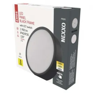 EMOS Lighting LED prisadené svietidlo, kruhové, čierne, 21W, CCT