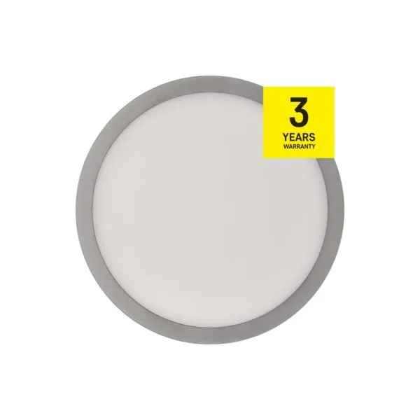 EMOS Lighting LED prisadené svietidlo, kruhové, strieborné, 12,5W, CCT