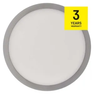 EMOS Lighting LED prisadené svietidlo, kruhové, strieborné, 12,5W, CCT