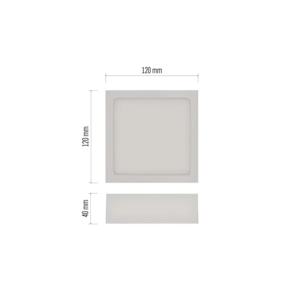 EMOS Lighting LED prisadené svietidlo, štvorec, biele, 7,6W, CCT