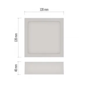 EMOS Lighting LED prisadené svietidlo, štvorec, biele, 7,6W, CCT
