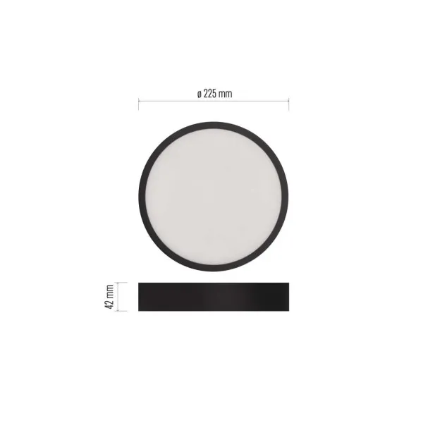 EMOS Lighting LED prisadené svietidlo, kruhové, čierne, 21W, CCT