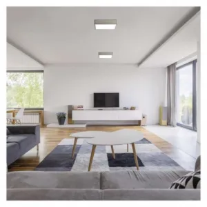 EMOS Lighting LED prisadené svietidlo, štvorec, strieborné, 28,5W, CCT