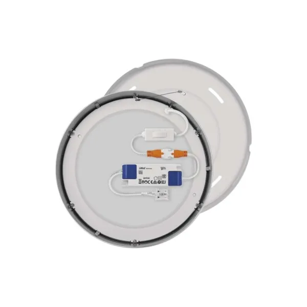 EMOS Lighting LED prisadené svietidlo, kruhové, strieborné, 21W, CCT