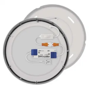 EMOS Lighting LED prisadené svietidlo, kruhové, strieborné, 21W, CCT
