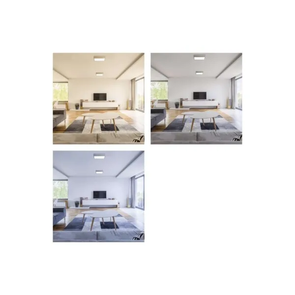 EMOS Lighting LED prisadené svietidlo, štvorec, strieborné, 28,5W, CCT