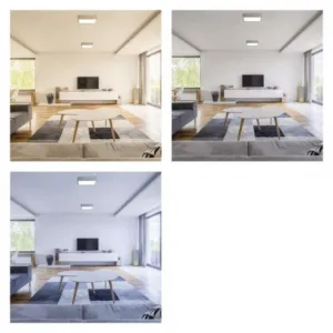 EMOS Lighting LED prisadené svietidlo, štvorec, strieborné, 28,5W, CCT