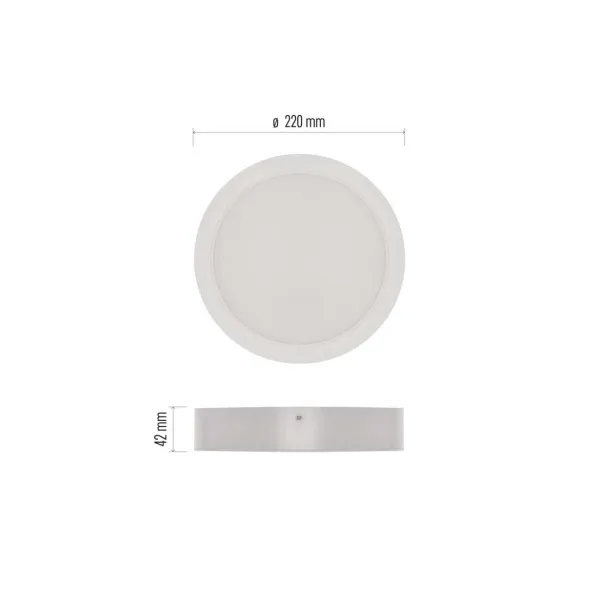 EMOS Lighting LED prisadené svietidlo RUBIC, kruhové, biele, 24W, neutrálna biela