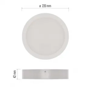 EMOS Lighting LED prisadené svietidlo RUBIC, kruhové, biele, 24W, neutrálna biela