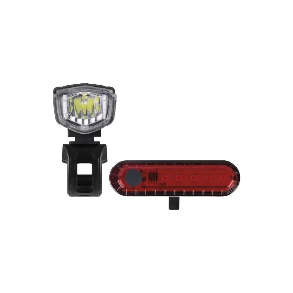 EMOS LED predné + zadné nabíjacie svietidlo na bicykel P3923, 90 lm