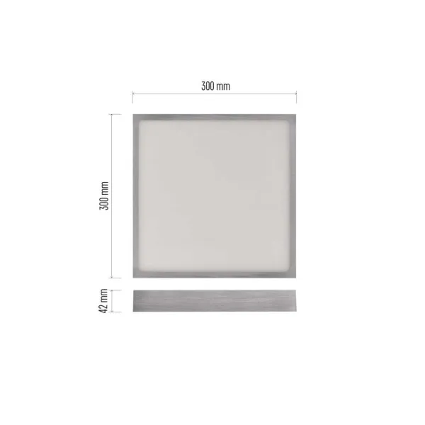 EMOS Lighting LED prisadené svietidlo, štvorec, strieborné, 28,5W, CCT