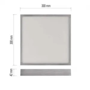 EMOS Lighting LED prisadené svietidlo, štvorec, strieborné, 28,5W, CCT