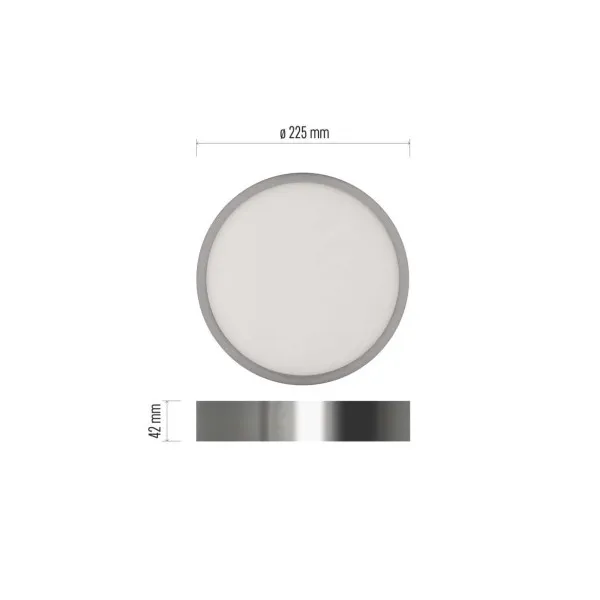 EMOS Lighting LED prisadené svietidlo, kruhové, strieborné, 21W, CCT
