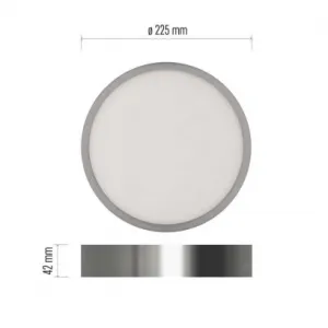 EMOS Lighting LED prisadené svietidlo, kruhové, strieborné, 21W, CCT