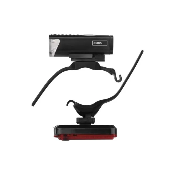 EMOS LED predné + zadné nabíjacie svietidlo na bicykel P3923, 90 lm