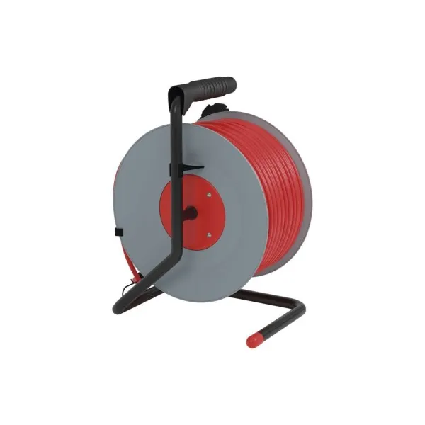 EMOS Predlžovací kábel na bubne 50 m / 1 zásuvka / červený / PVC / 230 V / 1,5 mm2