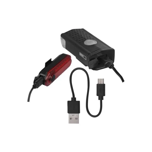EMOS LED predné + zadné nabíjacie svietidlo na bicykel P3923, 90 lm