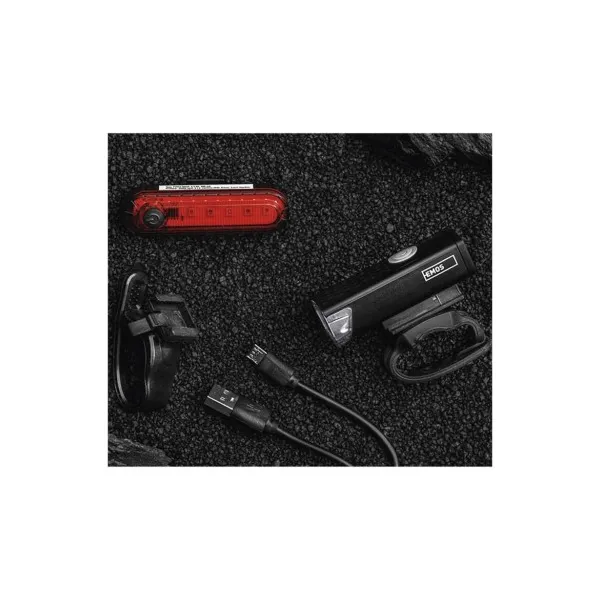 EMOS LED predné + zadné nabíjacie svietidlo na bicykel P3923, 90 lm