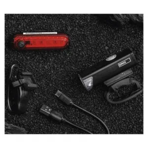 EMOS LED predné + zadné nabíjacie svietidlo na bicykel P3923, 90 lm