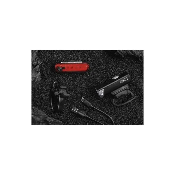 EMOS LED predné + zadné nabíjacie svietidlo na bicykel P3923, 90 lm