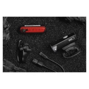 EMOS LED predné + zadné nabíjacie svietidlo na bicykel P3923, 90 lm
