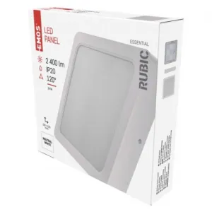 EMOS Lighting LED prisadené svietidlo RUBIC, štvorcové, biele, 24W, neutrálna biela