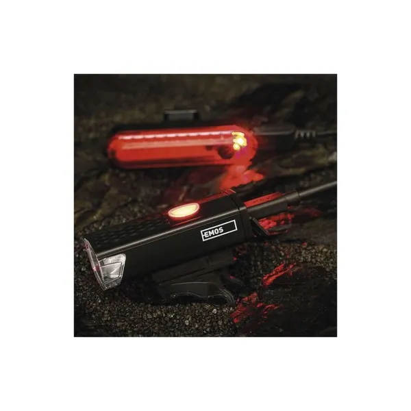 EMOS LED predné + zadné nabíjacie svietidlo na bicykel P3923, 90 lm