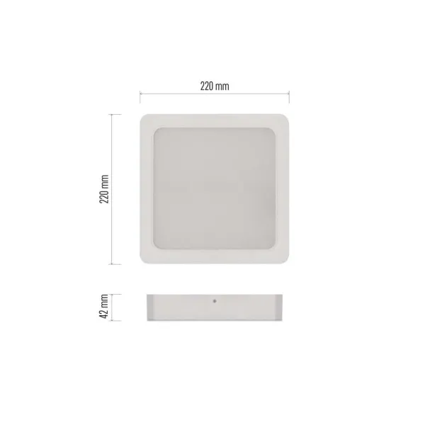 EMOS Lighting LED prisadené svietidlo RUBIC, štvorcové, biele, 24W, neutrálna biela