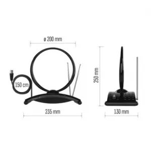 EMOS Anténa izbová CITY RING-C550, DVB-T2, DAB, FM, filter LTE/4G/5G
