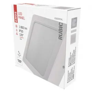 EMOS Lighting LED vstavané svietidlo RUBIC, štvorcové, biely, 18W, neutrálna biela