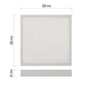 EMOS Lighting LED prisadené svietidlo, štvorec, biele, 28,5W, CCT