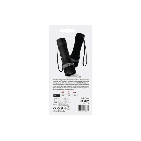 EMOS LED ručné svietidlo P4702, 75 lm, 3× AAA, fokus