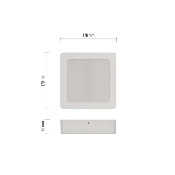 EMOS Lighting LED vstavané svietidlo RUBIC, štvorcové, biely, 18W, neutrálna biela
