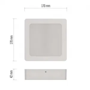EMOS Lighting LED vstavané svietidlo RUBIC, štvorcové, biely, 18W, neutrálna biela