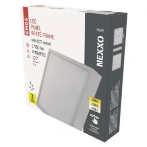 EMOS Lighting LED prisadené svietidlo, štvorec, biele, 21W, CCT