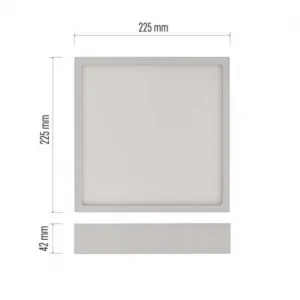 EMOS Lighting LED prisadené svietidlo, štvorec, biele, 21W, CCT