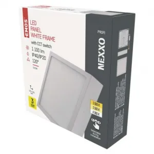 EMOS Lighting LED prisadené svietidlo, štvorec, biele, 12,5W, CCT
