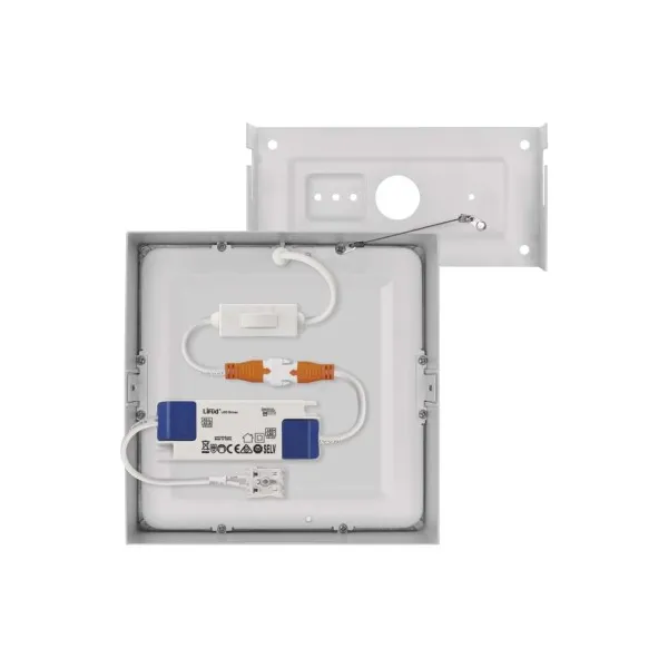 EMOS Lighting LED prisadené svietidlo, štvorec, biele, 12,5W, CCT