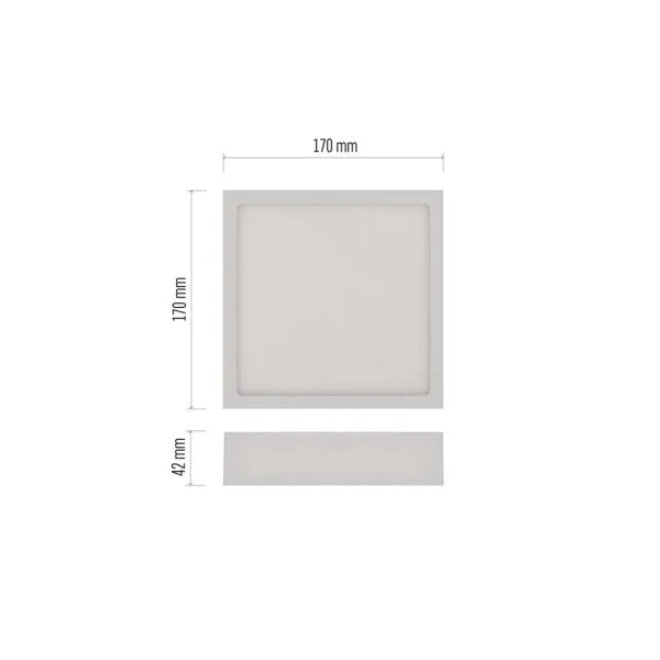 EMOS Lighting LED prisadené svietidlo, štvorec, biele, 12,5W, CCT