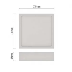 EMOS Lighting LED prisadené svietidlo, štvorec, biele, 12,5W, CCT