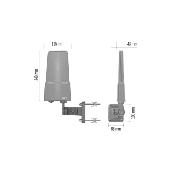 EMOS Anténa univerzálna VILLAGE FLIPP–V200, DVB-T2, DAB, filter LTE/4G/5G