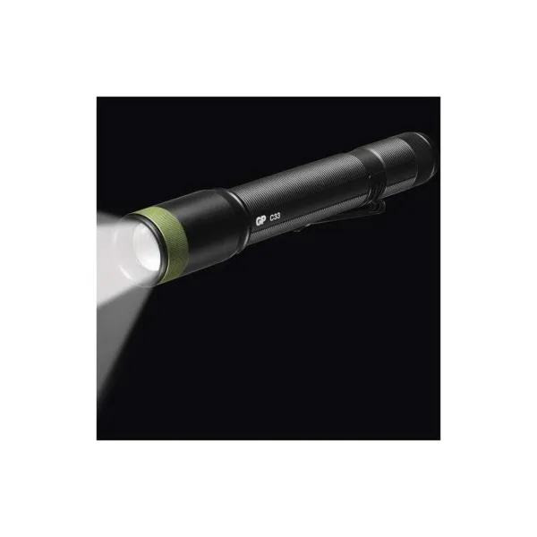 CREE + COB LED ručné svietidlo GP C33, 180 lm, 2× AA, fokus