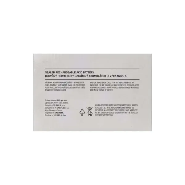 EMOS AKUMULÁTOR SLA 6V/12Ah FA-4,7Ah