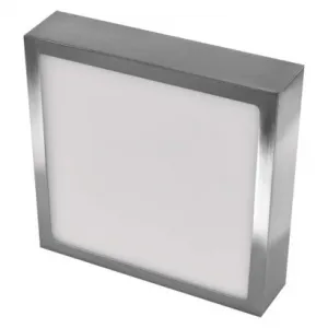 EMOS Lighting LED prisadené svietidlo, štvorec, strieborné, 12,5W, CCT