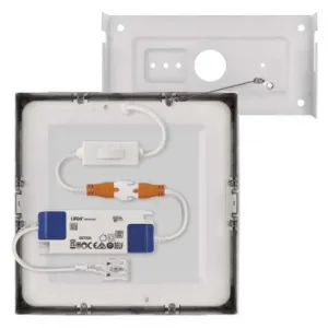 EMOS Lighting LED prisadené svietidlo, štvorec, strieborné, 12,5W, CCT