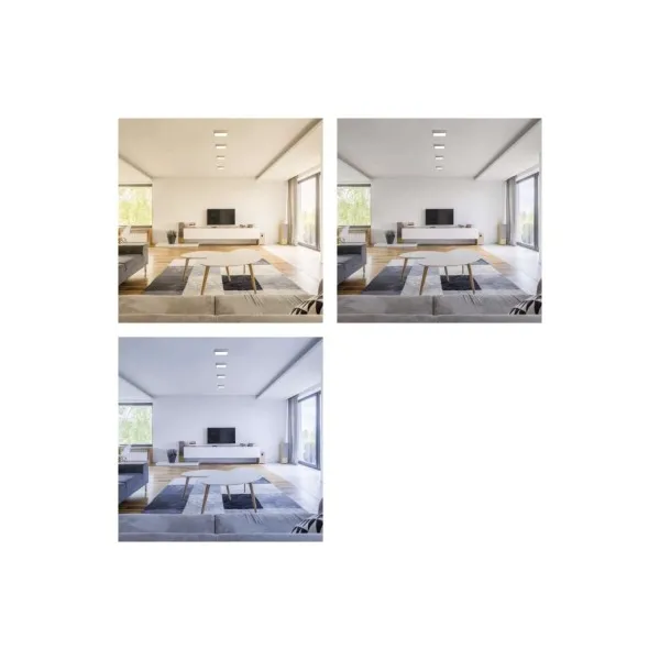EMOS Lighting LED prisadené svietidlo, štvorec, strieborné, 12,5W, CCT