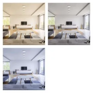 EMOS Lighting LED prisadené svietidlo, štvorec, strieborné, 12,5W, CCT