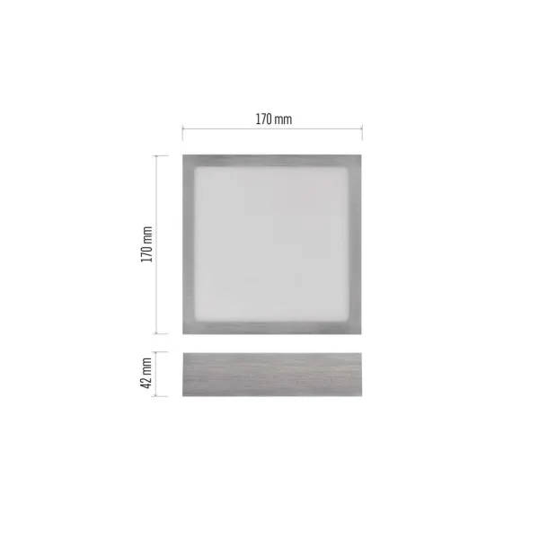 EMOS Lighting LED prisadené svietidlo, štvorec, strieborné, 12,5W, CCT