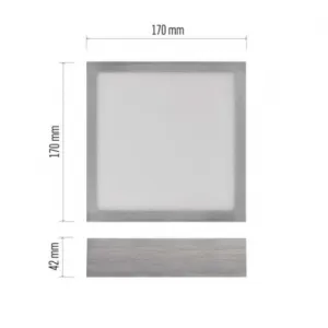 EMOS Lighting LED prisadené svietidlo, štvorec, strieborné, 12,5W, CCT